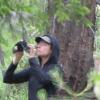 removing White-headed Woodpecker from mist net