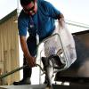 Chuck Carl loads Sockeye at Priest Rapids Dam for transport to Lake Cle Elum